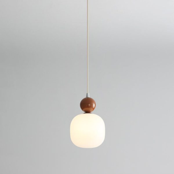 Contemporary Nordic Resin PE Ball Cylinder 1-Light Pendant Light For Bedside - Image 12