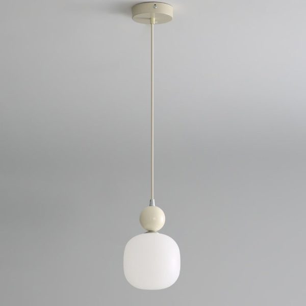 Contemporary Nordic Resin PE Ball Cylinder 1-Light Pendant Light For Bedside - Image 13