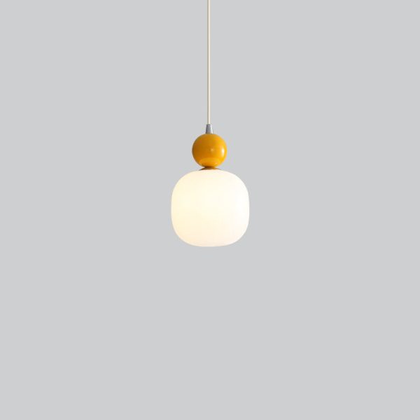 Contemporary Nordic Resin PE Ball Cylinder 1-Light Pendant Light For Bedside - Image 14