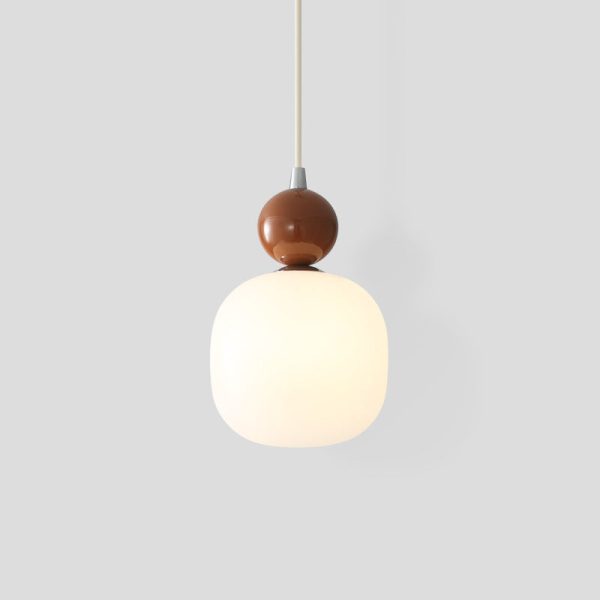 Contemporary Nordic Resin PE Ball Cylinder 1-Light Pendant Light For Bedside - Image 8