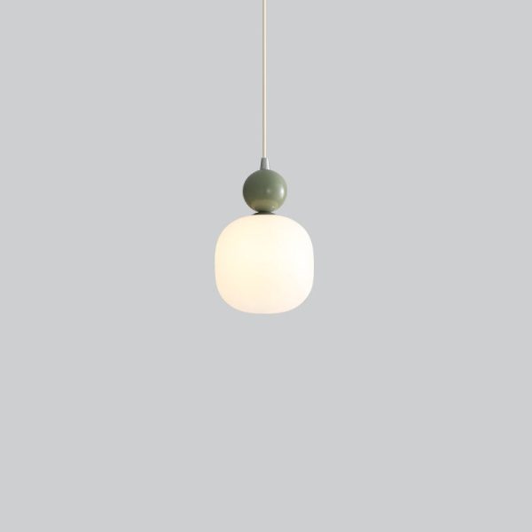 Contemporary Nordic Resin PE Ball Cylinder 1-Light Pendant Light For Bedside - Image 15