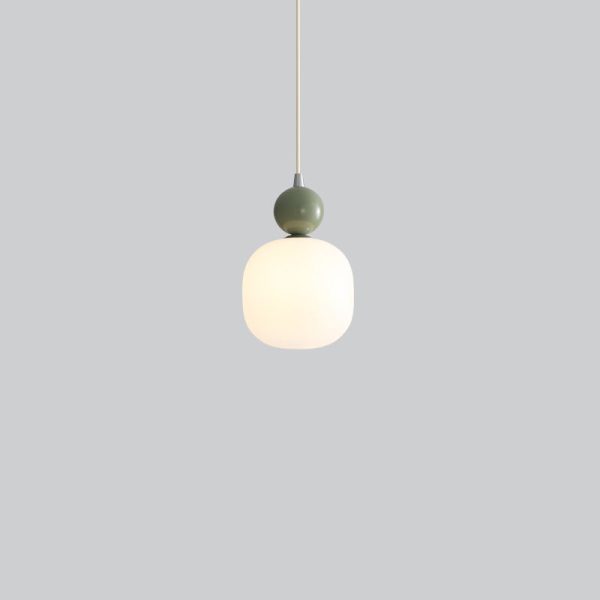 Contemporary Nordic Resin PE Ball Cylinder 1-Light Pendant Light For Bedside - Image 17
