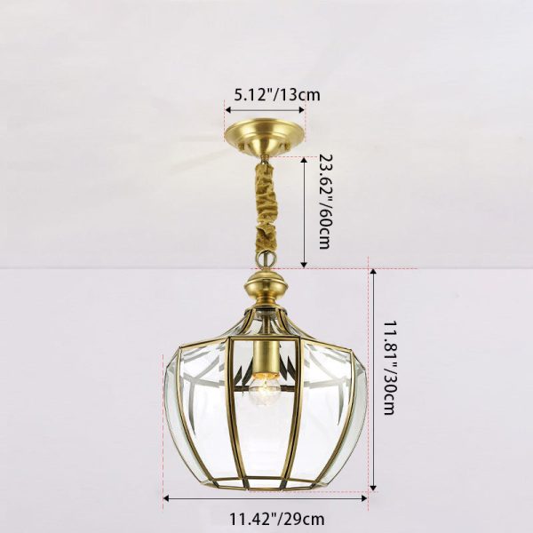 Modern Mid-century Waterproof Copper Glass Cage Rhombic Cylinder 1/3/4 Light Chandeliers For Outdoor Patio - Image 9