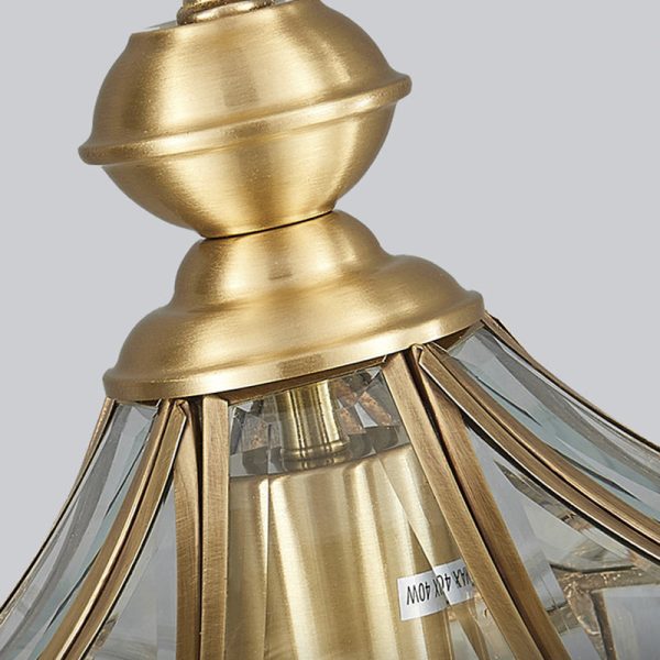 Modern Mid-century Waterproof Copper Glass Cage Rhombic Cylinder 1/3/4 Light Chandeliers For Outdoor Patio - Image 17