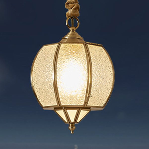 Modern Mid-century Waterproof Copper Glass Cage Rhombic Cylinder 1/3/4 Light Chandeliers For Outdoor Patio - Image 6