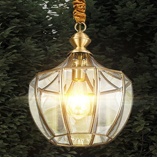 Modern Mid-century Waterproof Copper Glass Cage Rhombic Cylinder 1/3/4 Light Chandeliers For Outdoor Patio - Image 19
