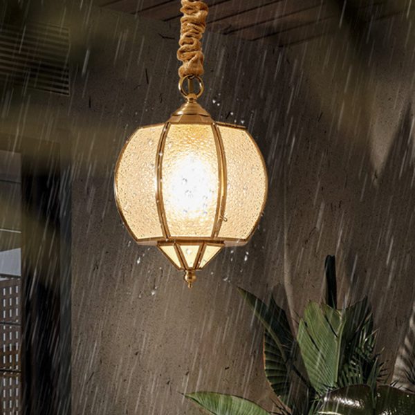 Modern Mid-century Waterproof Copper Glass Cage Rhombic Cylinder 1/3/4 Light Chandeliers For Outdoor Patio - Image 32