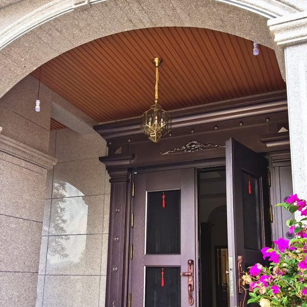 Modern Mid-century Waterproof Copper Glass Cage Rhombic Cylinder 1/3/4 Light Chandeliers For Outdoor Patio - Image 30