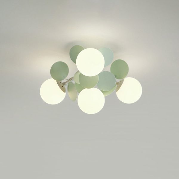 Contemporary Nordic Iron Glass PVC Ball Round Pieces 4/6/8/9/12 Light Semi-Flush Mount Ceiling Light For Bedroom - Image 14