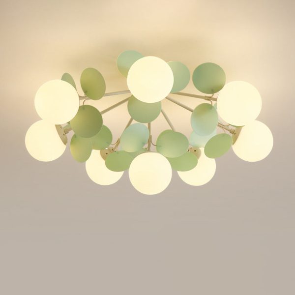 Contemporary Nordic Iron Glass PVC Ball Round Pieces 4/6/8/9/12 Light Semi-Flush Mount Ceiling Light For Bedroom - Image 19