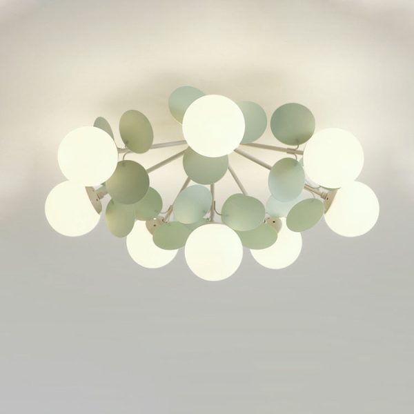 Contemporary Nordic Iron Glass PVC Ball Round Pieces 4/6/8/9/12 Light Semi-Flush Mount Ceiling Light For Bedroom - Image 16