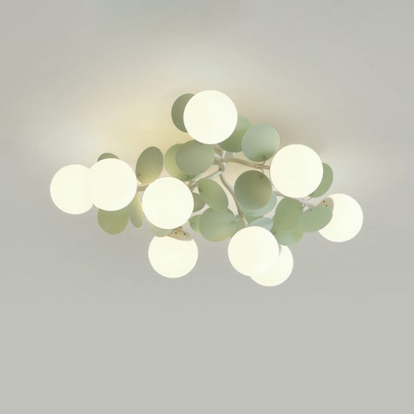 Contemporary Nordic Iron Glass PVC Ball Round Pieces 4/6/8/9/12 Light Semi-Flush Mount Ceiling Light For Bedroom - Image 17
