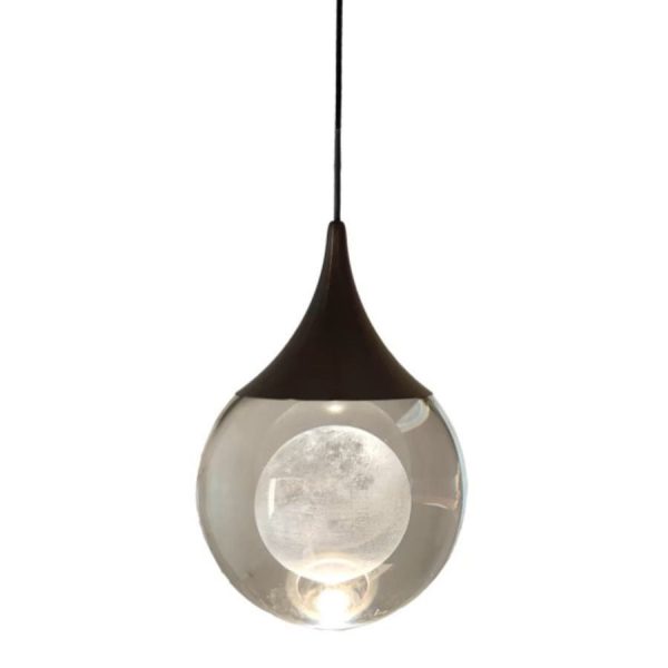 Contemporary Creative Aluminum Crystal Ball Deer Jellyfish Earth LED Pendant Light For Bedside - Image 16