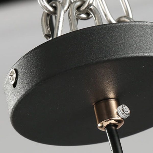 Contemporary Scandinavian Metal Glass Cylinder Striped Lantern 1-Light Pendant Light For Dining Room - Image 15