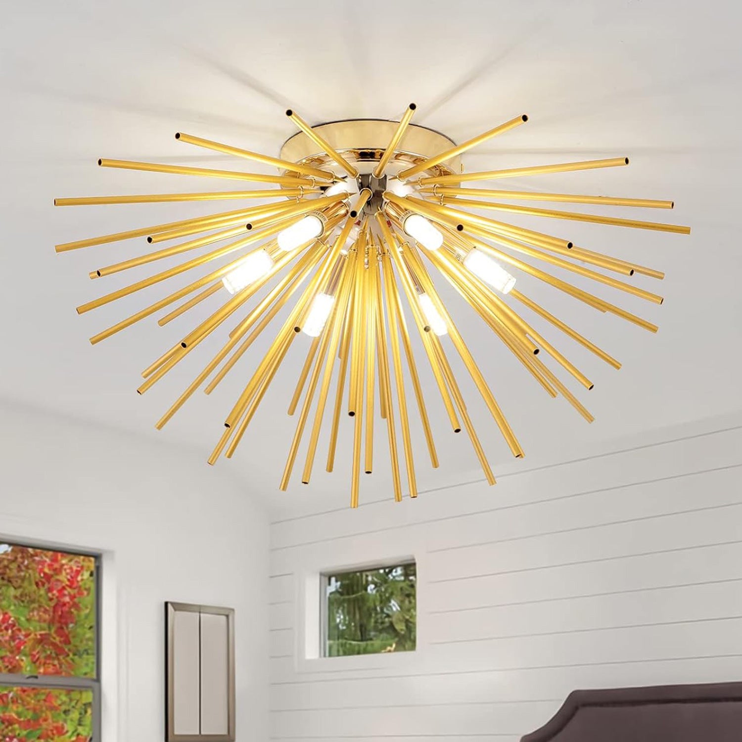 BS-Lighting-LX01738-1.jpg Contemporary Nordic Stainless Steel Hardware Firework Lines 6-Light Semi-Flush Mount Ceiling Light For Living Room - Image 1