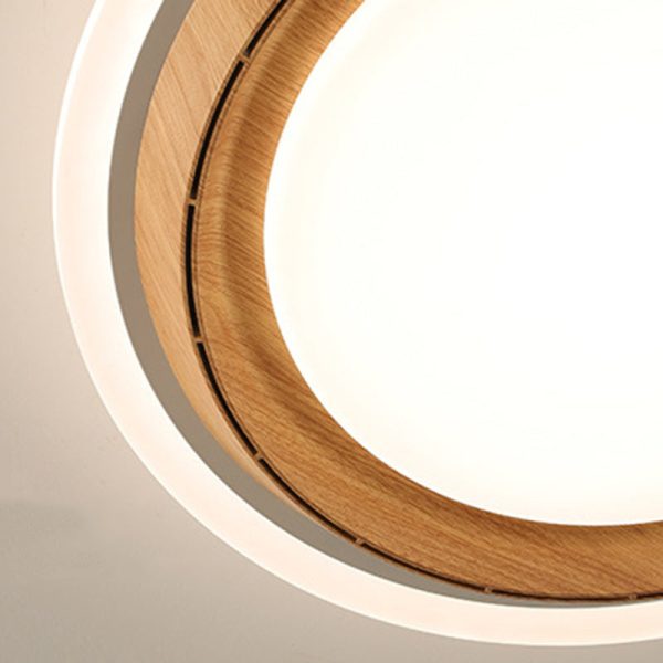 Modern Simplicity ABS PC Acrylic Round Lace LED Flush Mount Ceiling Bladeless Fan Light For Bedroom - Image 11