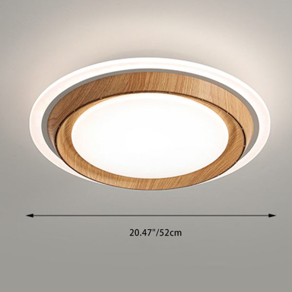 Modern Simplicity ABS PC Acrylic Round Lace LED Flush Mount Ceiling Bladeless Fan Light For Bedroom - Image 7