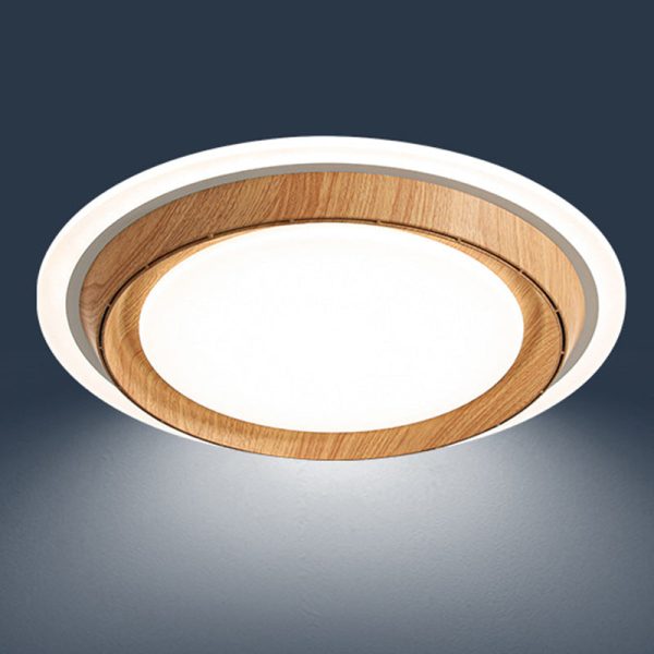 Modern Simplicity ABS PC Acrylic Round Lace LED Flush Mount Ceiling Bladeless Fan Light For Bedroom - Image 16