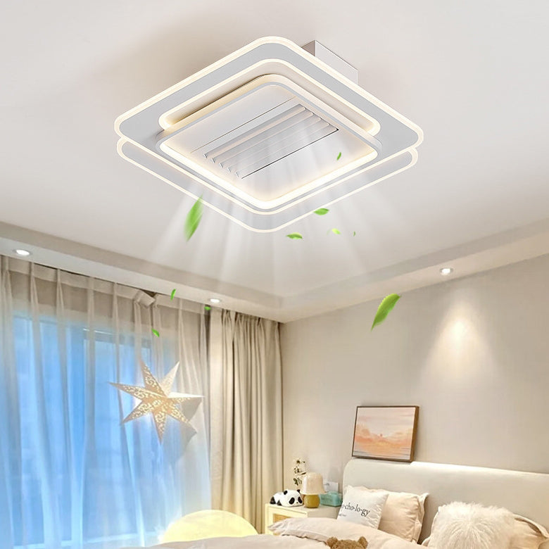 BS-Lighting-LX01830-5.jpg Modern Simplicity Iron Acrylic Aluminum Square Round LED Semi-Flush Mount Ceiling Bladeless Fan Light For Bedroom - Image 1