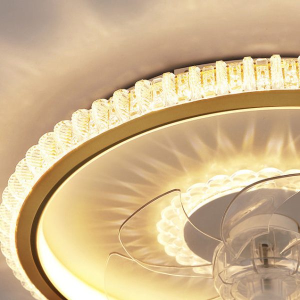 Modern Luxury Kids Round Crown Animal Acrylic ABS LED Flush Mount Ceiling Fan Light For Bedroom - Image 13