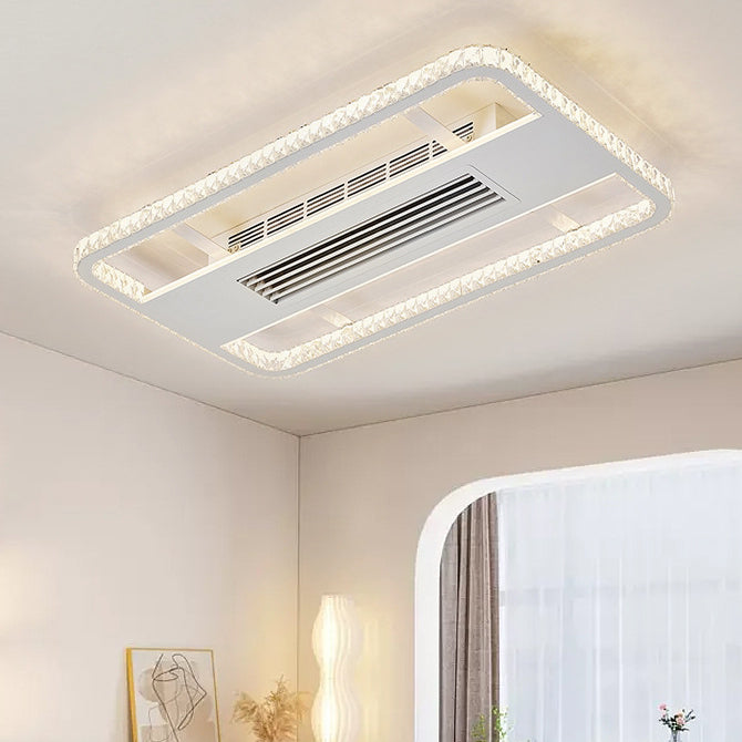 BS-Lighting-LX01834-8.jpg Modern Luxury Aluminum Iron Acrylic Rectangular Square Round LED Semi-Flush Mount Bladeless Ceiling Fan Light For Living Room - Image 1