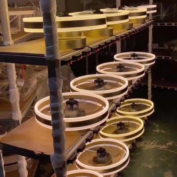 Traditional Japanese Solid Wood Iron Acrylic ABS Round Hollowed LED Flush Mount Ceiling Fan Light For Bedroom - Image 16