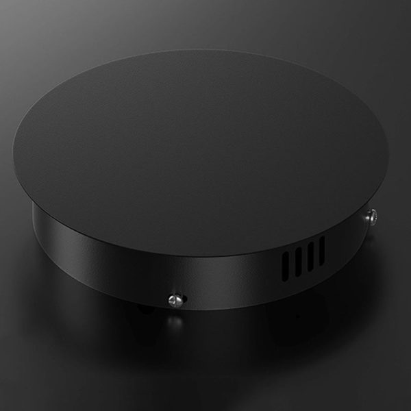 Contemporary Scandinavian Wood Acrylic PC Round LED Downrods Ceiling Fan Light For Dining Room - Image 8