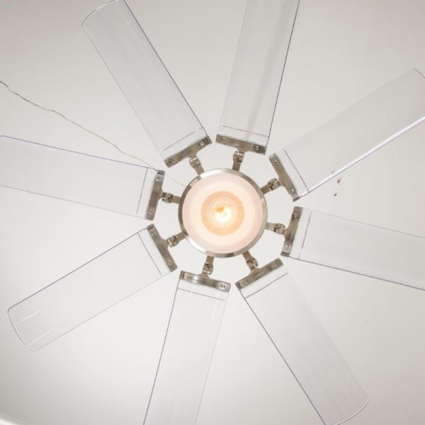 Traditional Vintage ABS Acrylic Metal Cone LED Downrods Ceiling Fan Light For Living Room - Image 9