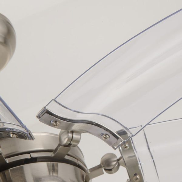 Traditional Vintage ABS Acrylic Metal Cone LED Downrods Ceiling Fan Light For Living Room - Image 6