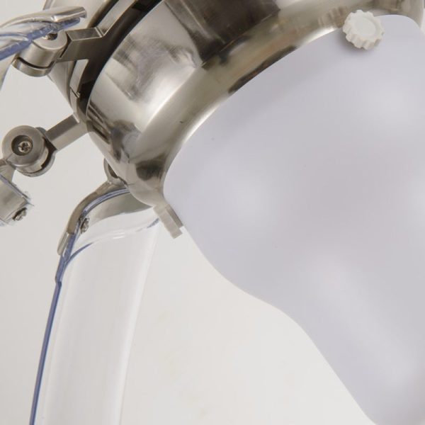 Traditional Vintage ABS Acrylic Metal Cone LED Downrods Ceiling Fan Light For Living Room - Image 7