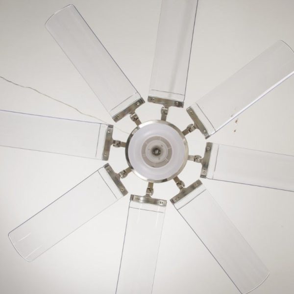 Traditional Vintage ABS Acrylic Metal Cone LED Downrods Ceiling Fan Light For Living Room - Image 8