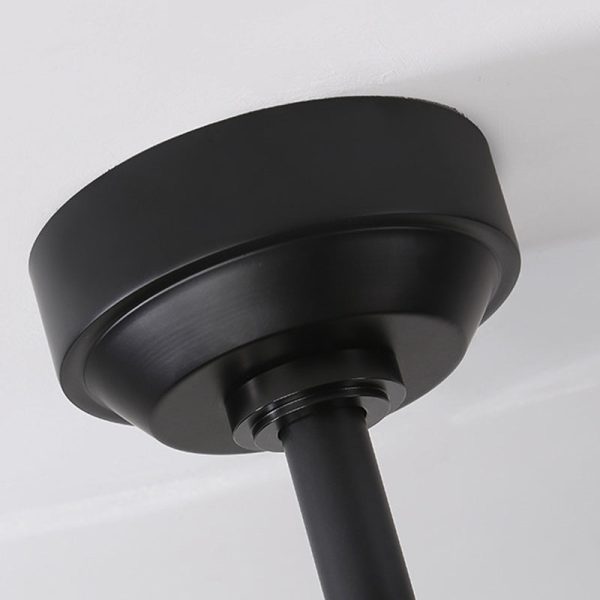 Traditional Rustic Iron Aluminum ABS Rattan Weaving Round LED Downrods Ceiling Fan Light For Dining Room - Image 11