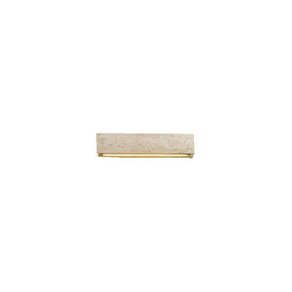 Contemporary Retro Waterproof Travertine Rectangular LED Wall Sconce Lamp For Outdoor Patio - Image 8