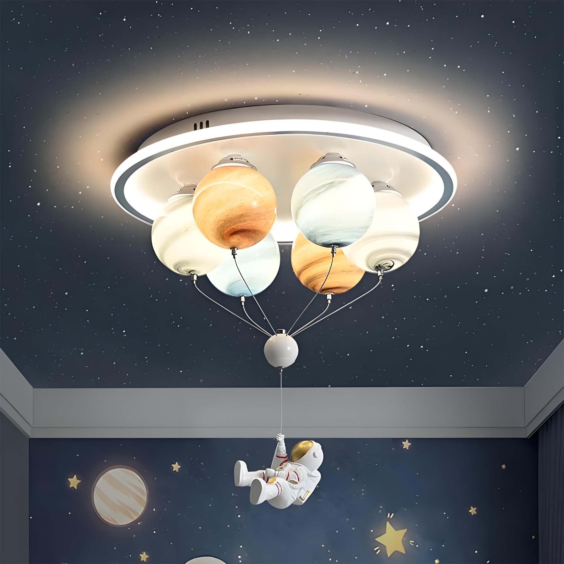 BS-Lighting-LX02014-1-c54ea6a1-16af-408c-8d0d-3376f95f74c8.jpg Contemporary Creative Kids Planet Space Hot Air Balloon Astronaut Iron Resin Glass 6-Light LED Semi-Flush Mount Ceiling Light For Bedroom - Image 1