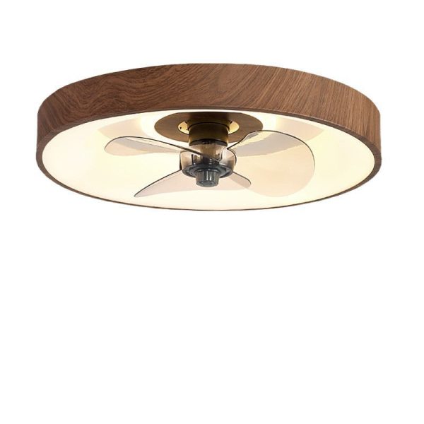 Modern Simplicity Round Iron Acrylic LED Flush Mount Ceiling Fan Light For Bedroom - Image 10