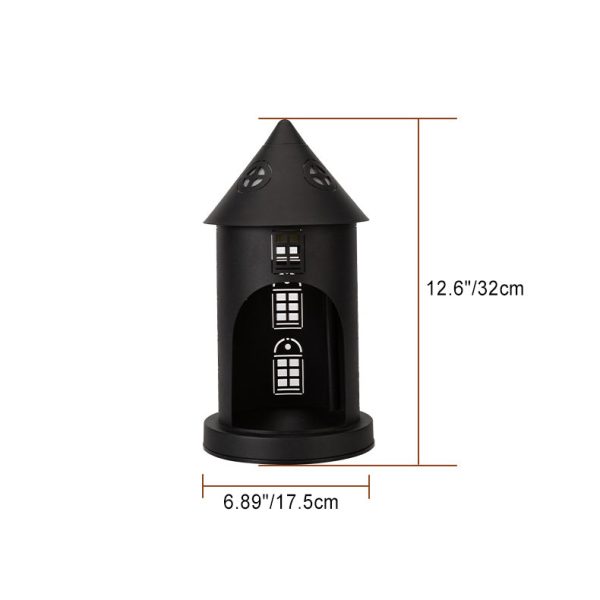 Contemporary Nordic Iron Pointed Arches Castle Cartoon Character 1-Light Melting Wax Table Lamp For Bedroom - Image 7