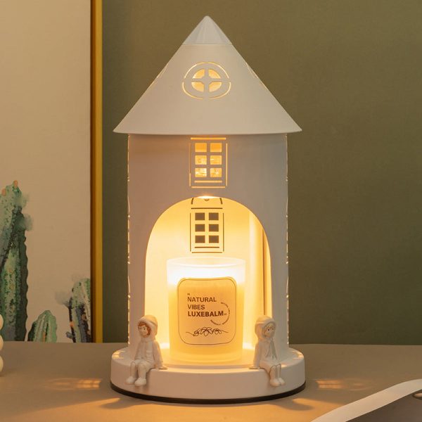 Contemporary Nordic Iron Pointed Arches Castle Cartoon Character 1-Light Melting Wax Table Lamp For Bedroom - Image 13