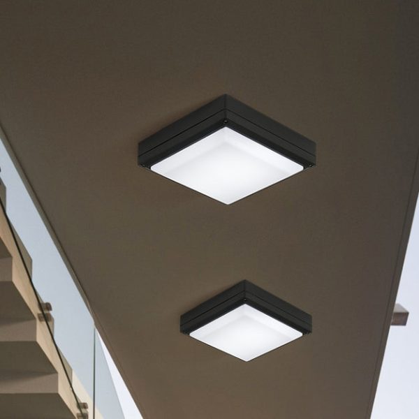 Modern Simplicity Waterproof Aluminum Acrylic Square Line LED Outdoor Flush Mount Ceiling Light For Outdoor Patio - Image 19