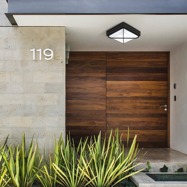 Modern Simplicity Waterproof Aluminum Acrylic Square Line LED Outdoor Flush Mount Ceiling Light For Outdoor Patio - Image 22