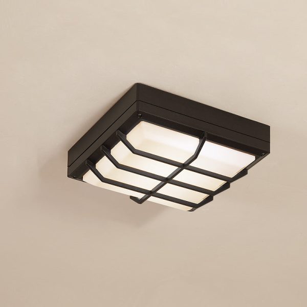 Modern Simplicity Waterproof Aluminum Acrylic Square Line LED Outdoor Flush Mount Ceiling Light For Outdoor Patio - Image 16