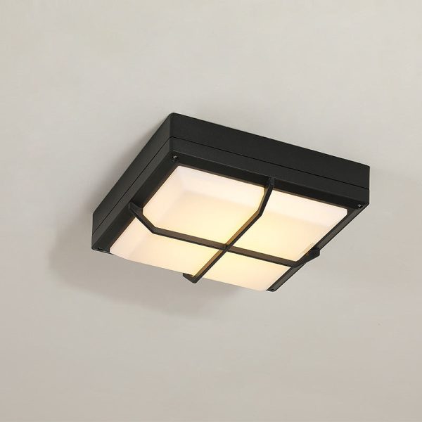 Modern Simplicity Waterproof Aluminum Acrylic Square Line LED Outdoor Flush Mount Ceiling Light For Outdoor Patio - Image 18