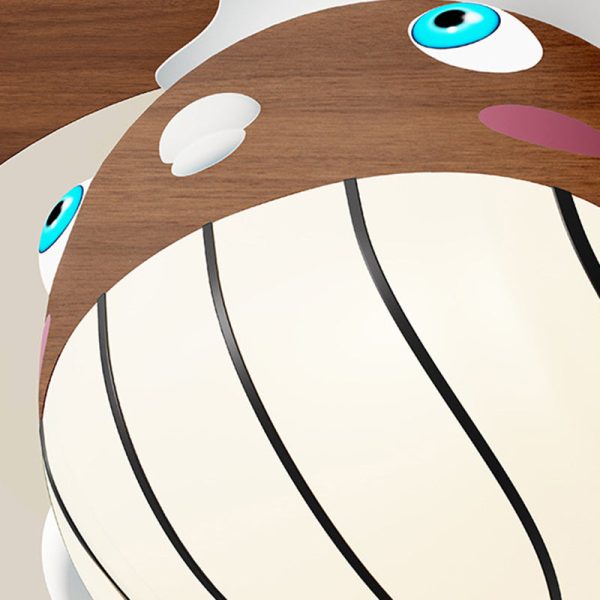 Contemporary Creative Kids Whale Dolphin Iron Wood ABS Acrylic LED Downrods Ceiling Fan Light For Bedroom - Image 11