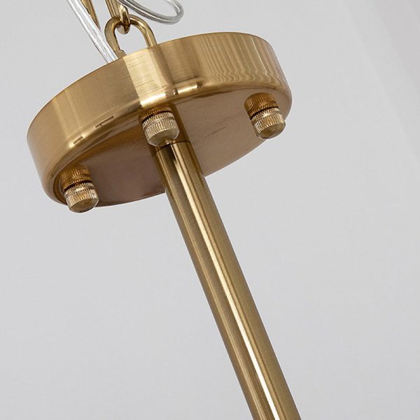 Traditional French Iron Glass Pearl Leaf 5/6/8 Light Semi-Flush Mount Ceiling Light For Bedroom - Image 14