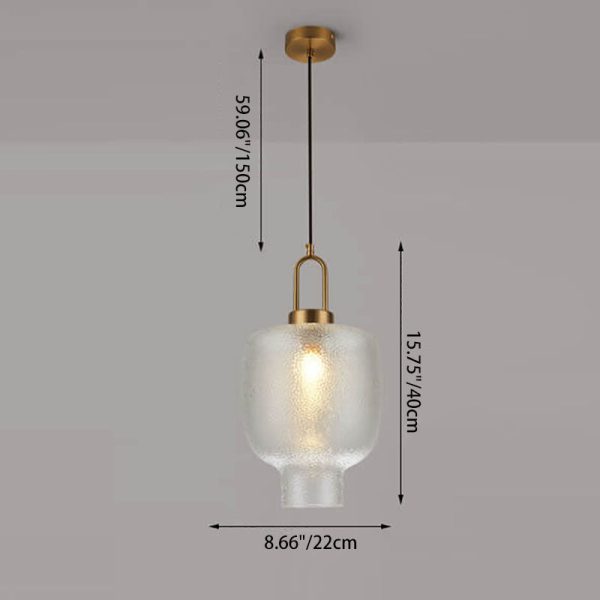 Nordic Light Luxury Oval Clear Glass 1-Light Pendant Light - Image 6
