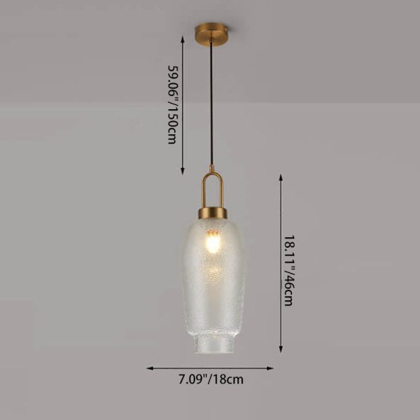 Nordic Light Luxury Oval Clear Glass 1-Light Pendant Light - Image 5