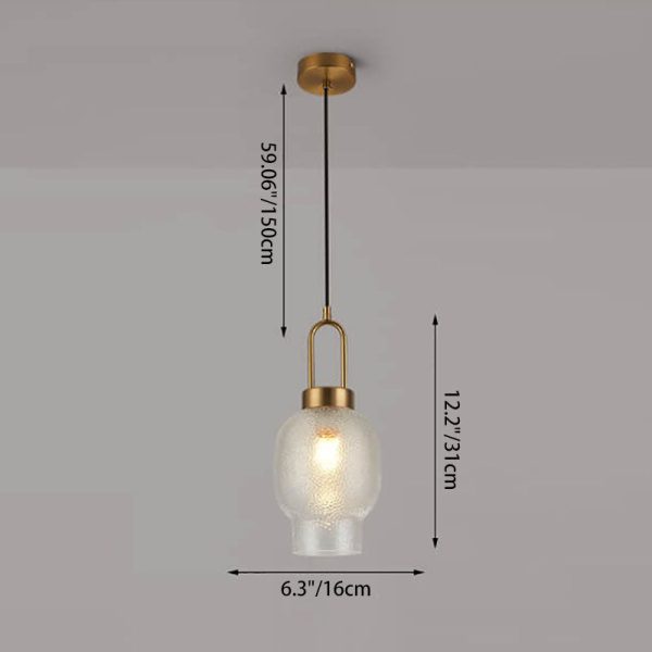 Nordic Light Luxury Oval Clear Glass 1-Light Pendant Light - Image 4