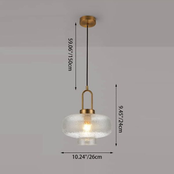 Nordic Light Luxury Oval Clear Glass 1-Light Pendant Light - Image 3