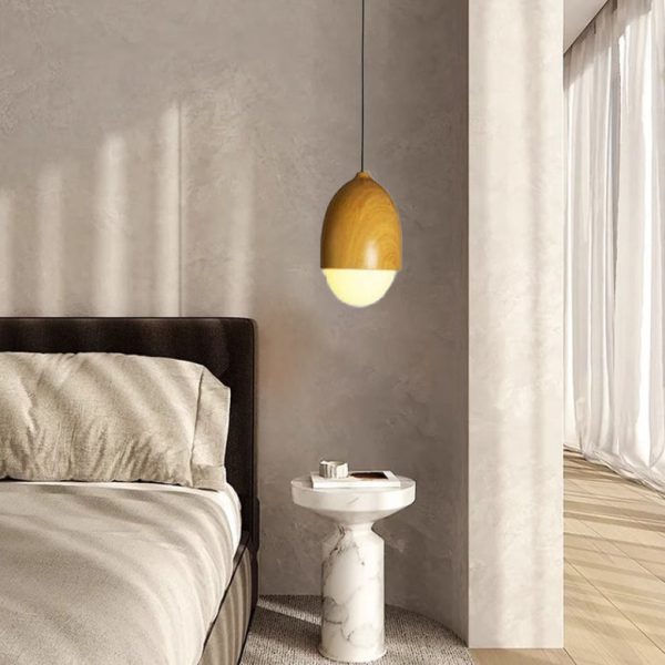 Modern Beige Nut 1-Light Globe Pendant Light - Image 13