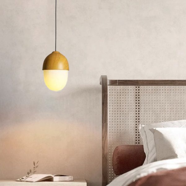 Modern Beige Nut 1-Light Globe Pendant Light - Image 14