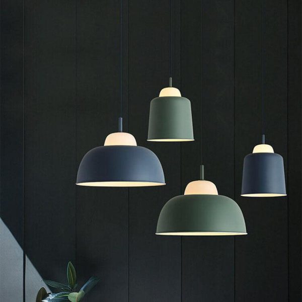 Nordic Creative Macaron Aluminum 1-Light Dome Pendant Light - Image 6